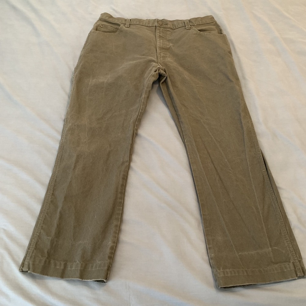 Dickies Carpenter Pants Mens‎ 36x30 Green Canvas Relaxed Fit Stretch Workwear